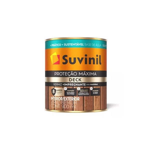 Verniz Base Água Proteção Máxima Deck Acetinado Suvinil 900ml