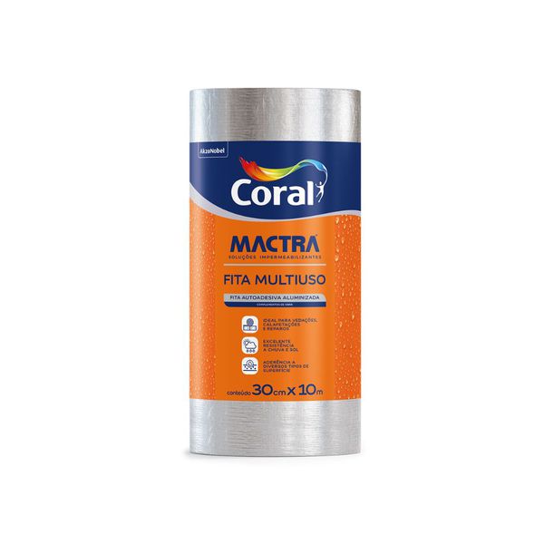 Fita Autoadesiva Aluminizada VedBem Mactra 10mx30cm
