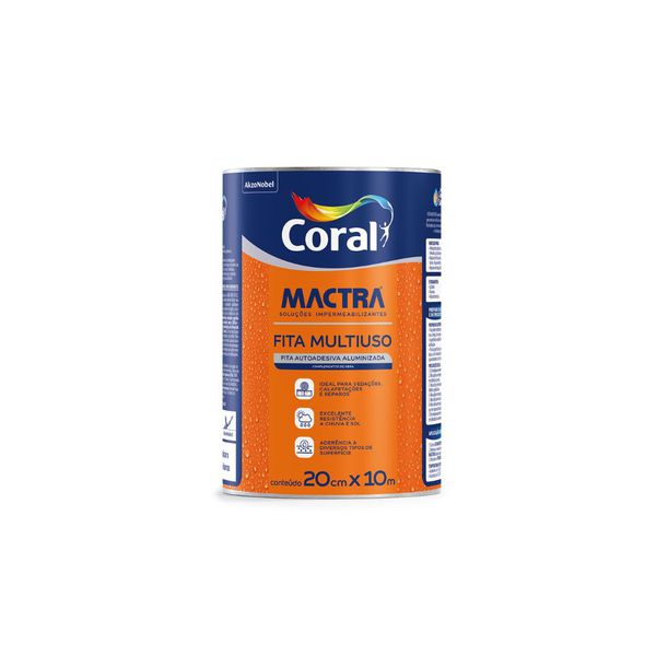 Fita Auto-Adesiva Aluminizada VedBem Mactra 10mx20cm