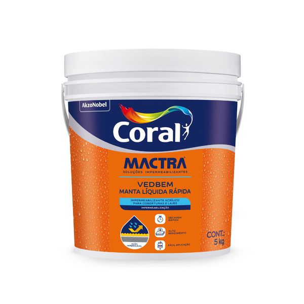 Manta Líquida Premium Impermeabilizante Para Lajes Mactra 5kg 