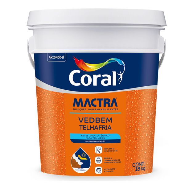 Tinta Térmica Isolante e Impermeável para Telha Mactra 18Kg