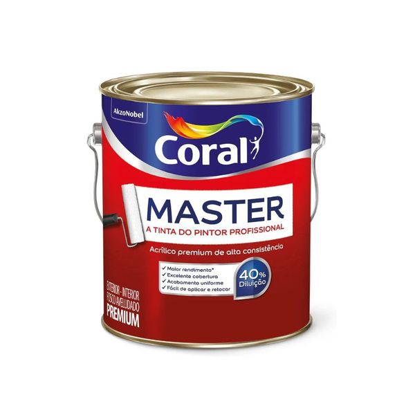 Tinta Acrílica Coral Master Profissional 3,6 litros