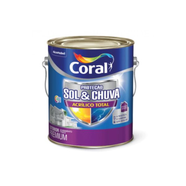 PROTEÇÃO SOL & CHUVA ACRÍLICO TOTAL BRANCO 3,6L - CORAL