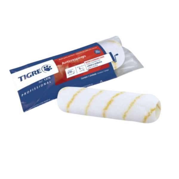 Rolo De Lã Sintética Antirrespingo Econômico 1376 - Tigre 23cm