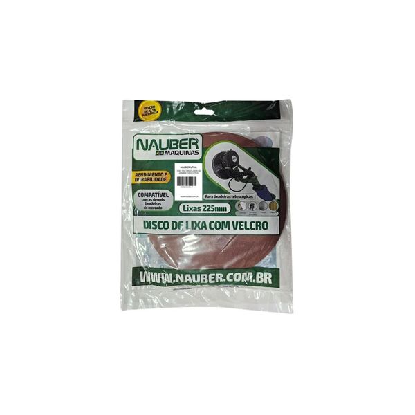 Pac 5 Discos De Lixa 180 225MM 8 Furos NAUBER