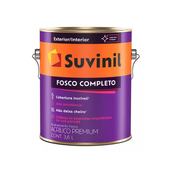 Tinta Acrílica lavável Premium Fosco Completo 3,6l Cores