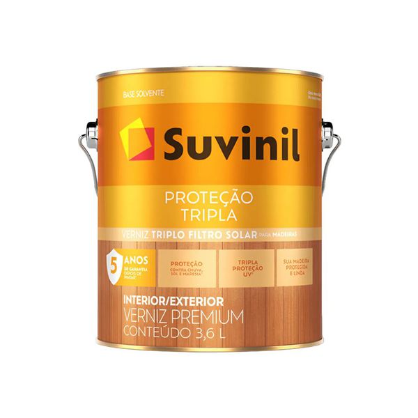Verniz Tripla Proteção Fosco Natural Suvinil 3,6L