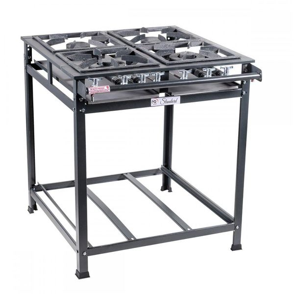Fogão Industrial 4 Bocas 2D/2S PQ Baixa Pressão P5 G30x30 Standart - MR Fogões