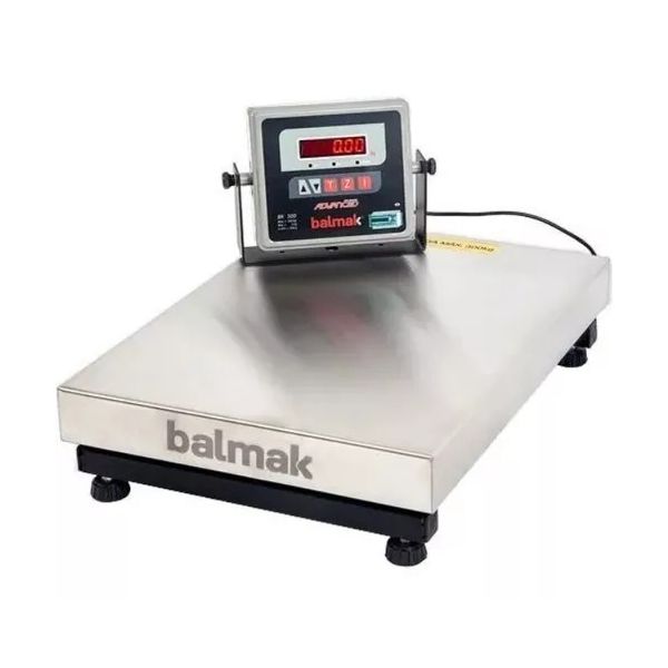 Balança Plataforma 300Kg Bk-300i1b Em Aço Inox Com Bateria - Balmak