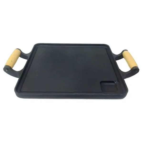 Chapa Bifeteira de Ferro Fundido Quadrada 25 x 25cm - Rig