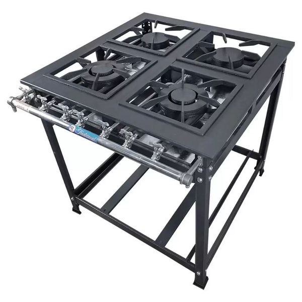 Fogão Industrial 4 Bocas 2D/2S Baixa Pressão P7 G30x30 Standart - MR Fogões
