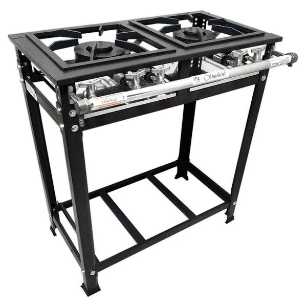 Fogão Industrial 2 Bocas Duplas Baixa Pressão P5 G30x30 Standart - MR Fogões