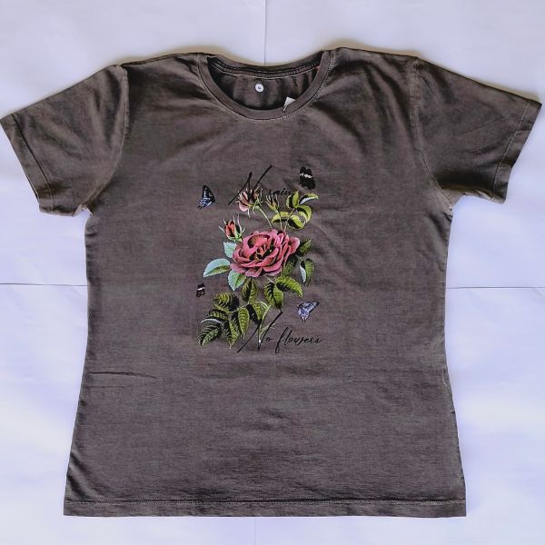 T-Shirt Estampada - Cinza