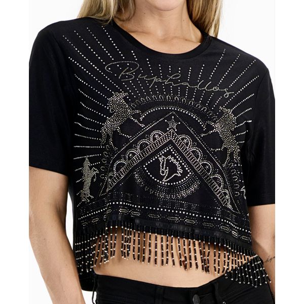 BLUSA CROPPED TOTAL BRILHO BUPHALLOS