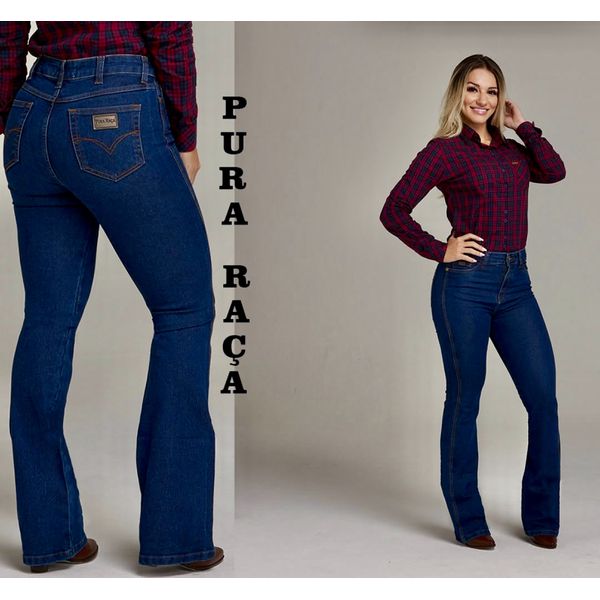 Calça Jeans Feminina Country BootCut Amaciado