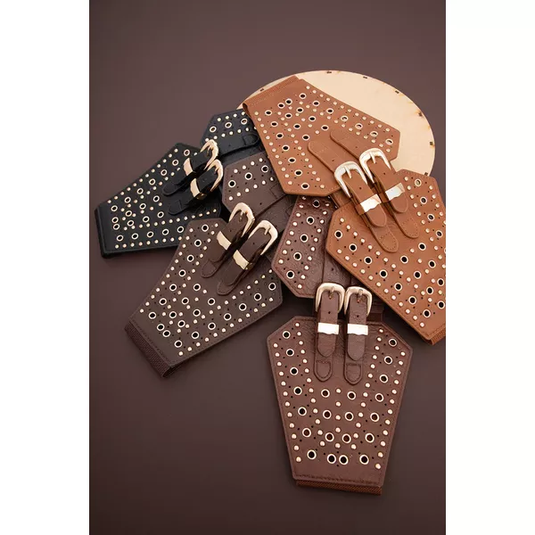 Cinto Elástico Largo Com Apliques