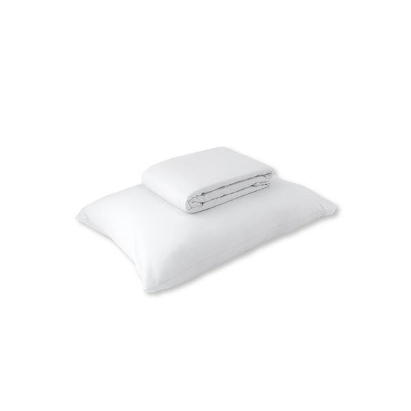 Kit Lençol com Elástico Solteiro Branco + Fronha - Exclusiva Malha Novo Toque 100% Algodão - Super Penteada (2pçs)