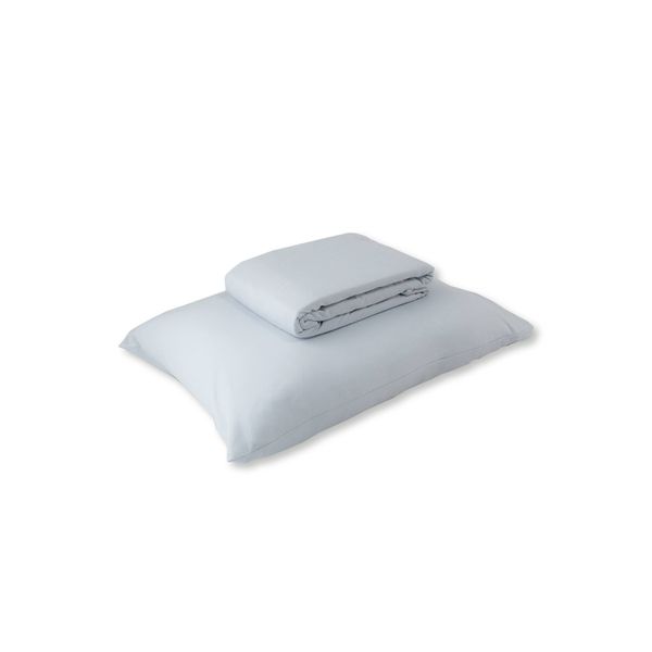 Kit Lençol Super King Cinza Névoa + Fronhas - Exclusiva Malha Novo Toque 100% Algodão - Super Penteada
