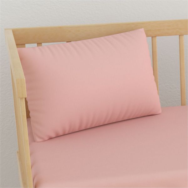 Fronha para Berço Rosa Chá - Exclusiva Malha Novo Toque 100% Algodão - Super Penteada 