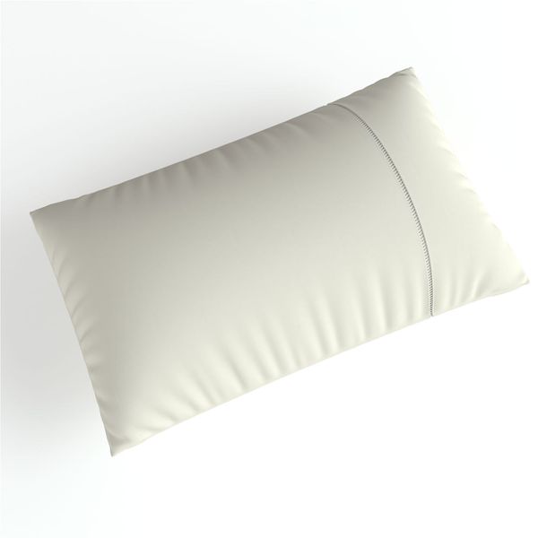 Fronha Ponto Palito - 0.50m X 0.70m - Exclusiva Malha Novo Toque 100% Algodão Super Penteada - Baunilha (1pç)