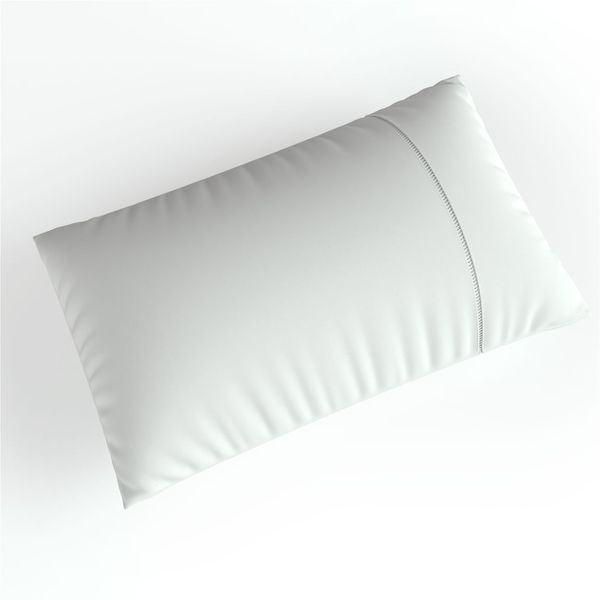 Fronha Ponto Palito - 0.50m X 0.70m - Exclusiva Malha Novo Toque 100% Algodão Super Penteada - Branca (1pç)