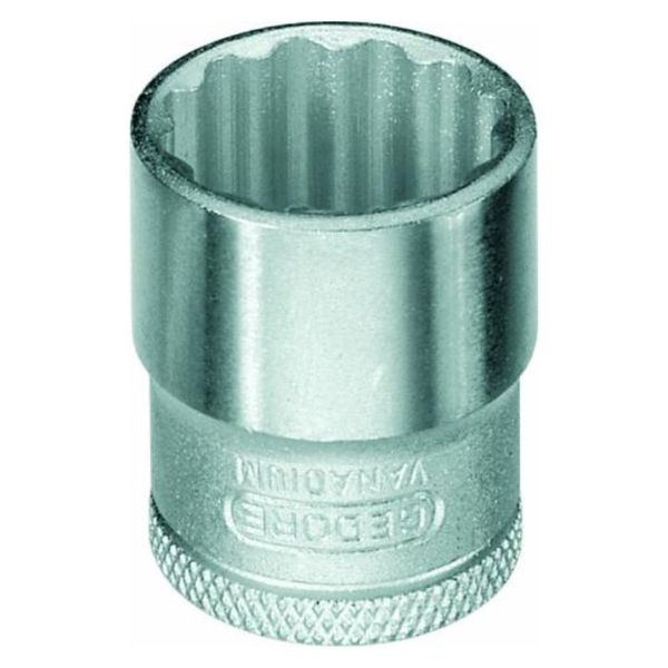 Soquete Estriado Crv Curto 18mm Encaixe 3/8 Pol 014.013 Gedore
