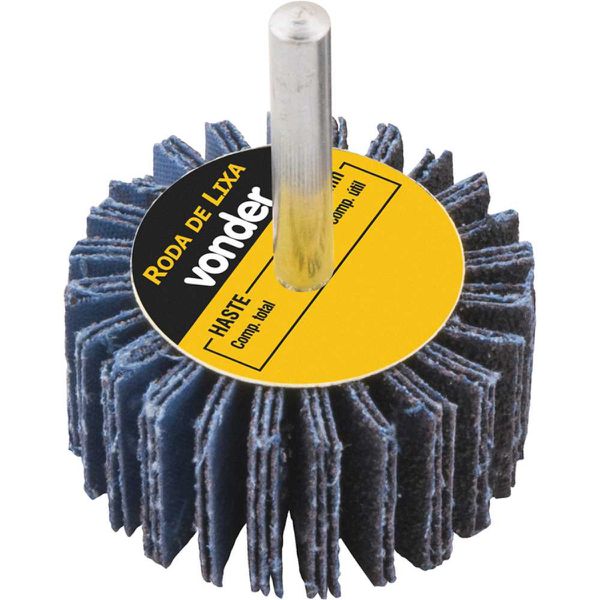 Roda de Lixa com Haste 40 x 20mm Grão 60 1271402060 Vonder