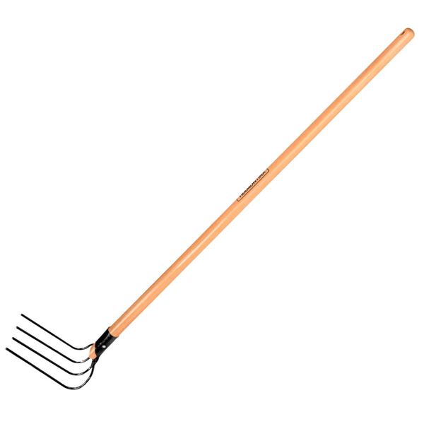Forcado Curvo 4 Dentes com Cabo de Madeira 120cm 77140544 Tramontina