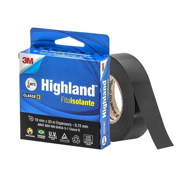Fita Isolante Highland® 750V - 19MM x 20M HB004171797 3M