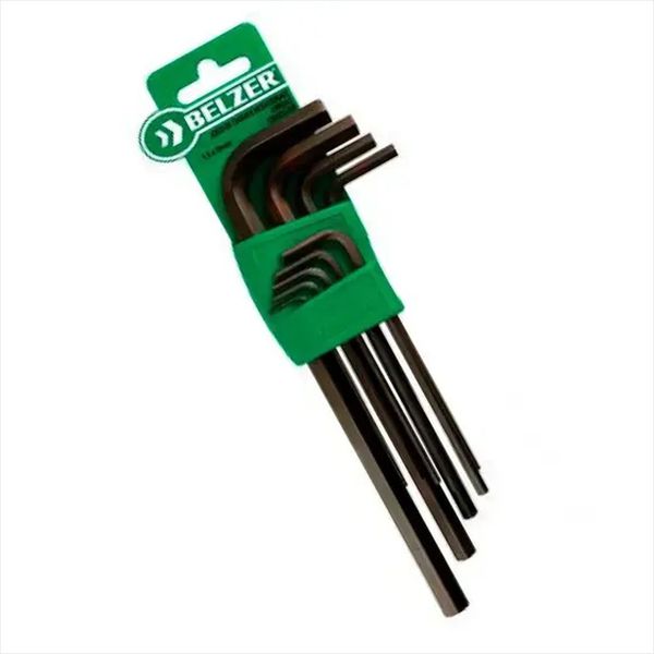 Jogo de Chave Hexagonal Abaulada 1,5 à 10mm com 9 Peças 220890 Belzer