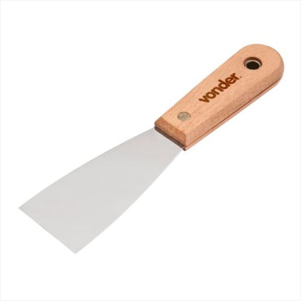 Espátula Lisa De Aço Com Cabo De Madeira 40mm 3087040000 Vonder