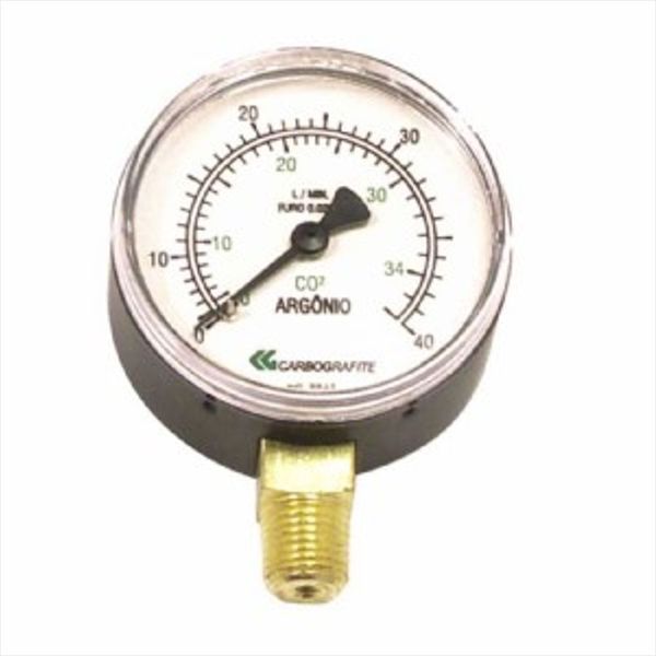 Manômetro Regulador De Pressão Bp Argônio 011202011 Carbografite