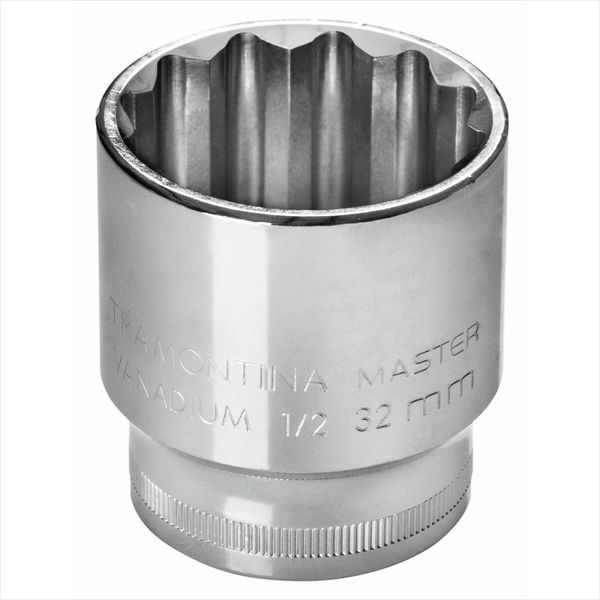 Soquete Estriado Crv Curto 8mm Encaixe 1/2 Pol 43601108 Tramontina Master
