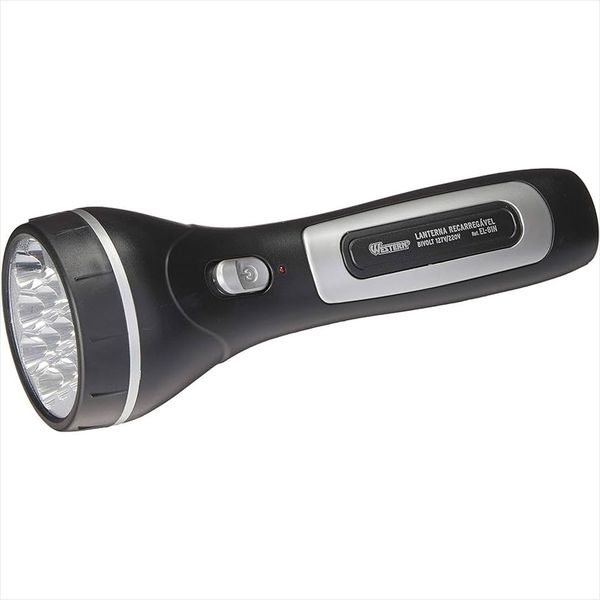 Lanterna Recarregável Preta 12 Led EL-81N Western