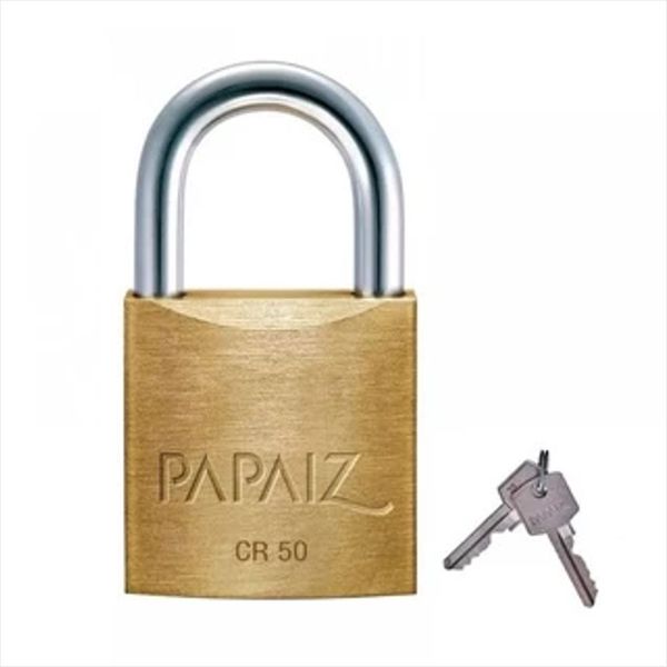 Cadeado Latão Maciço Segredos Iguais Cr-50 Ka2 Papaiz