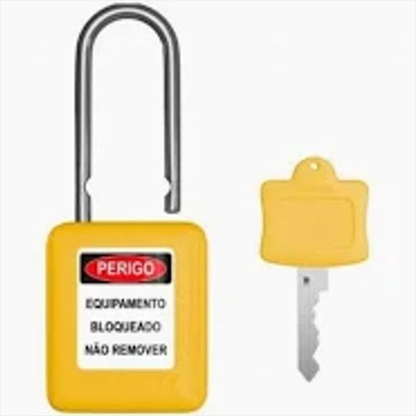 Cadeado Plástico Com Haste De Aço 38mm Amarelo 2ch Caam240cd Tagout