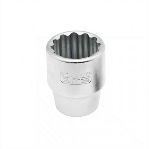 Soquete Estriado Curto Crv 27mm Encaixe 3/4 Pol 017.005 Gedore