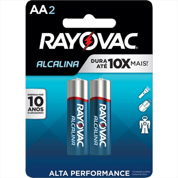 Pilha Alcalina Pequena AA Raiovac