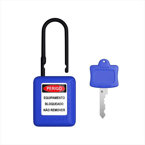 Cadeado Haste Plástica Azul 4,50x38mm Cp14004cd Tagout