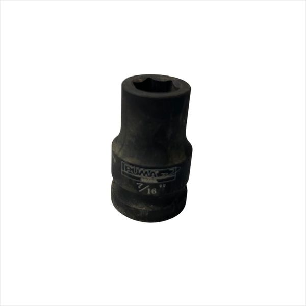 Soquete Sextavado De Impacto Curto 7/16 Pol Encaixe 1/2 Pol D042-07m Puma