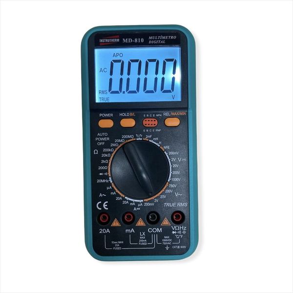 Multímetro Digital True Rms Md-810 Cat Iv Instrutherm