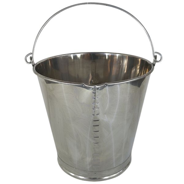 Balde Graduado 15 Litros em Aço Inox com Bico LPK-BG15B Lapek