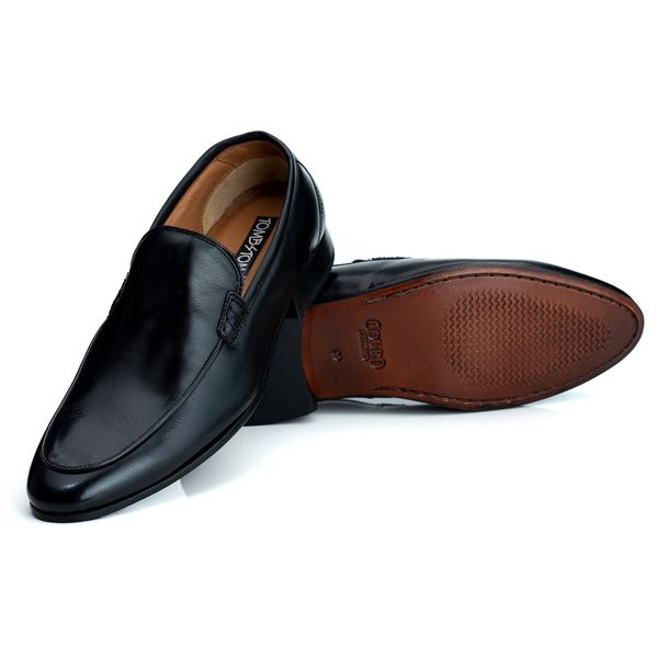Mocassim Masculino Italiano Zara em Couro de Carneiro Preto