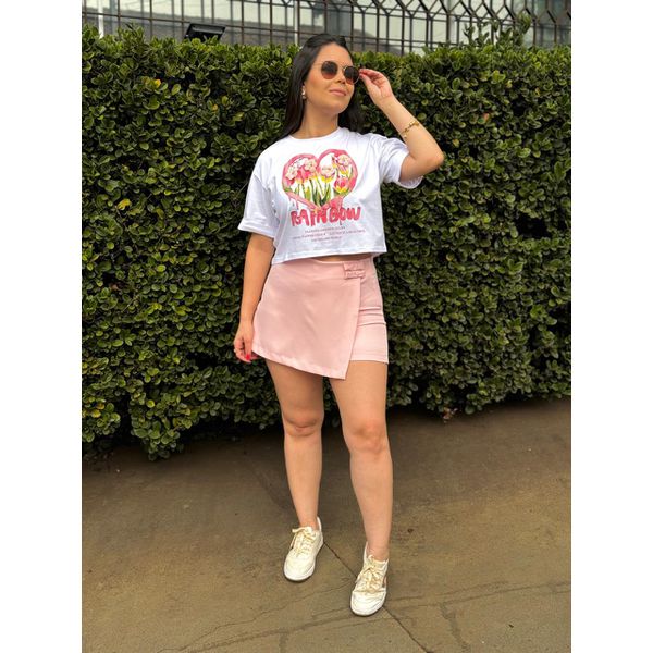 Short Saia Alfaiataria Assimétrico - ROSA