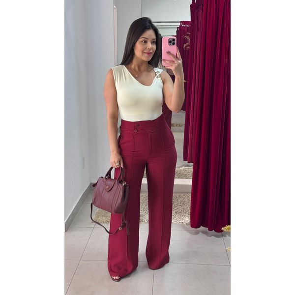 Body Poliamida Fivela - OFF WHITE