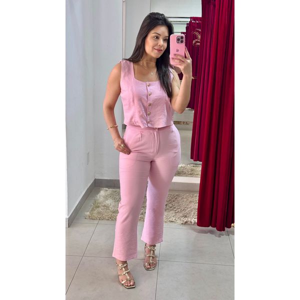 Conjunto Alfaiataria (Calça/Colete) - ROSA 