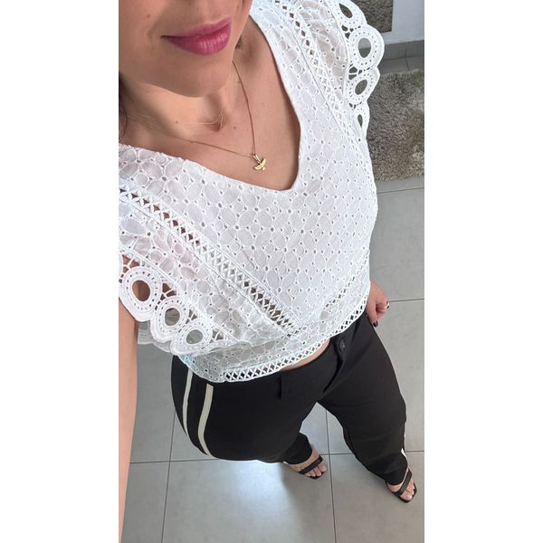 Cropped Lesie - BRANCO