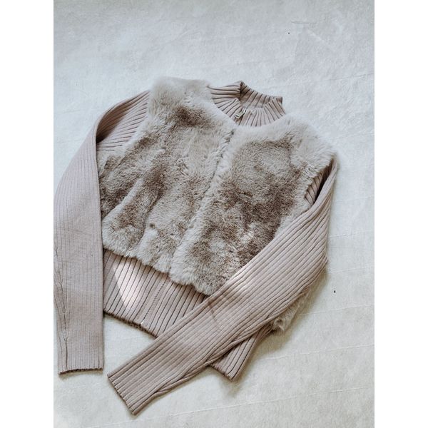 Casaco Tricot Peluciado - CAMEL