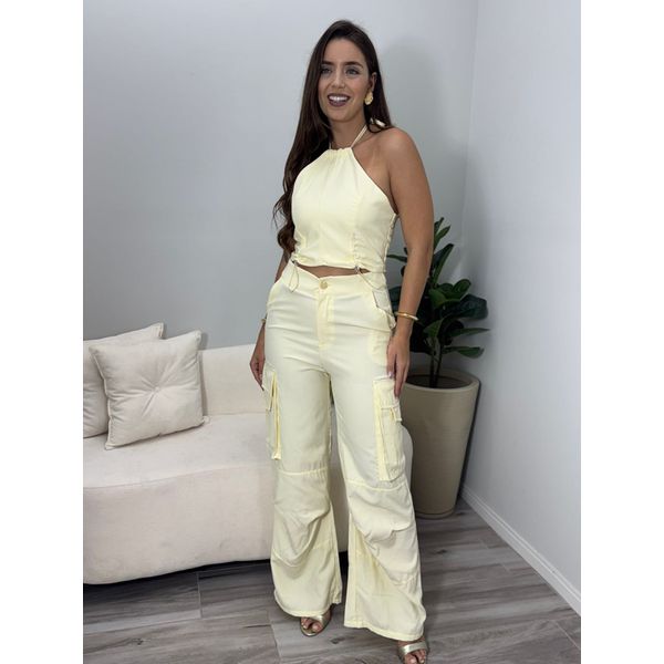 Conjunto Carla Amarelo Manteiga 