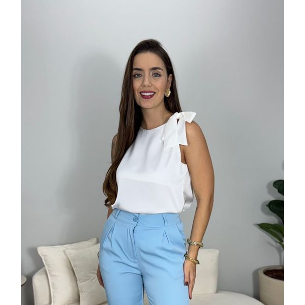 Blusa Acetinada Betina Branco